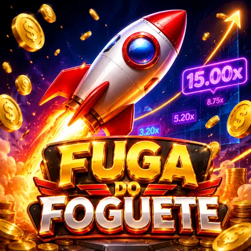 Card de jogo de foguete com curva subindo
