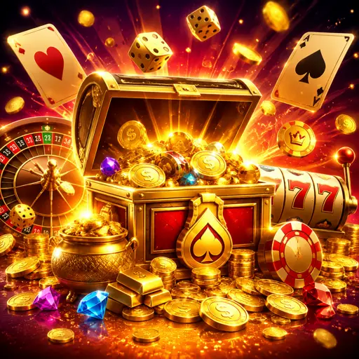 Confete e selos de promoções de cassino online da E59