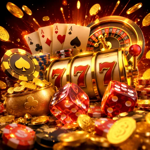 Bobinas de slot com moedas de ouro